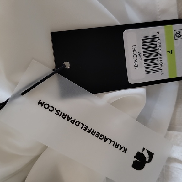 NEW/Karl Lagerfeld Paris/White dress/Size 4 - Picture 8 of 10